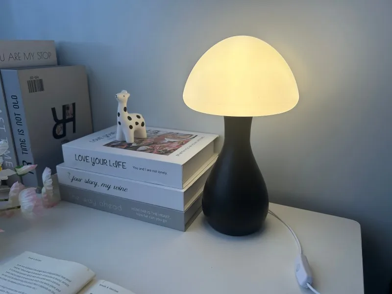Mushroom Table Bedside Lamps  USB Cable Small Night Light with 3 Lighting Modes for Home Decor
