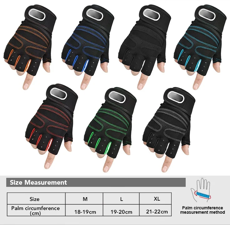 Wholesale Fitness Breathable Half Finger Weight Lifting Exercise Sports Workout Racing Bicycle Cycling Gym Gloves Men