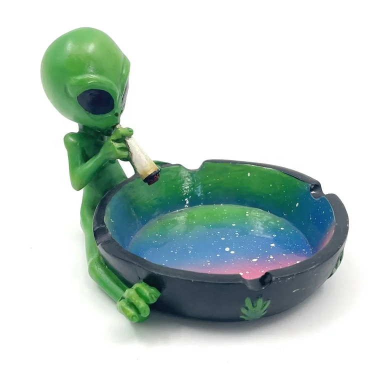 Высококачественная полимерная пепельница из инопланетянина ручной работы, Забавный дизайн, домашний декор, пепельница для сигар, аксессуары