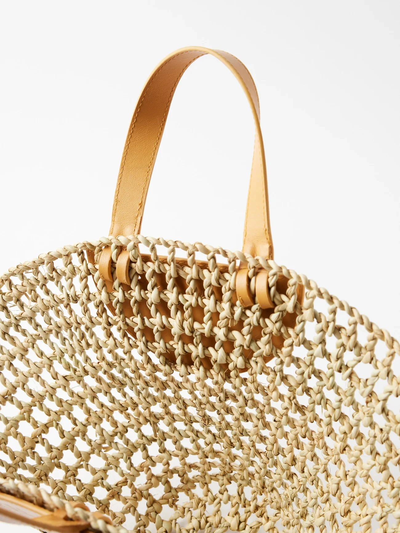 Custom Fashion Raffia woven with leather high quality Handbag Accept Customized size