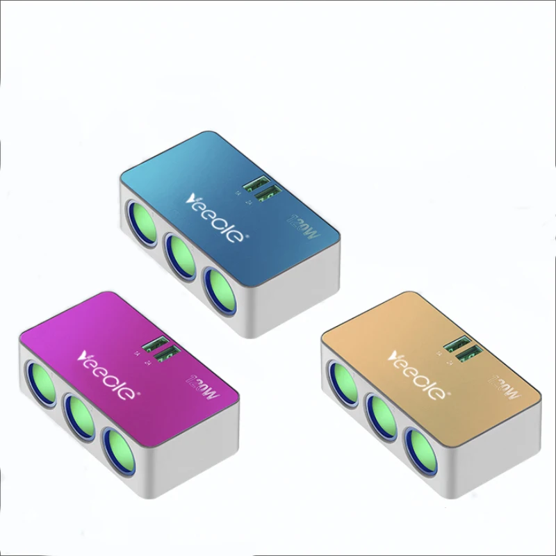  Автомобильный Алюминиевый двойной USB 3 1 а dc розетки удлинитель для прикуривателя адаптер автомобильного зарядного