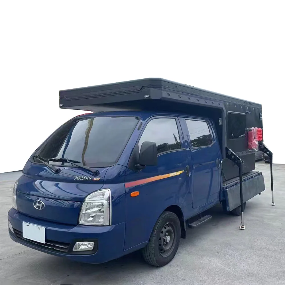 Small Hybrid Offroad Pop Up Top Canopy Camper Folding Caravan Australian Standard Truck Camping Off-Road With Toilet