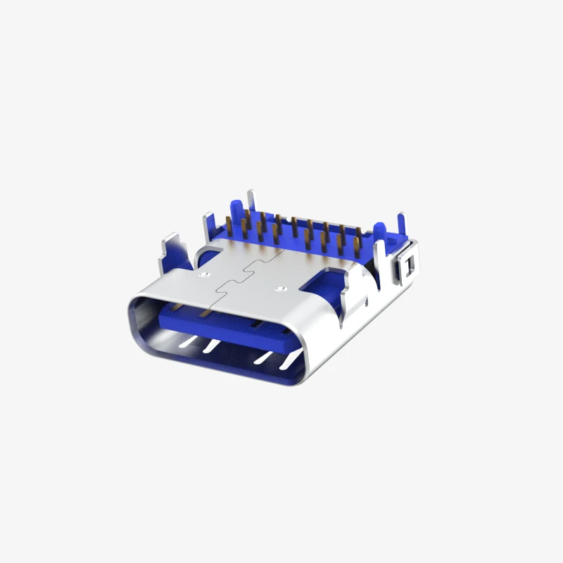 USB Type C R/A Socket 16 Pin SMT Waterproof Electrical Connections