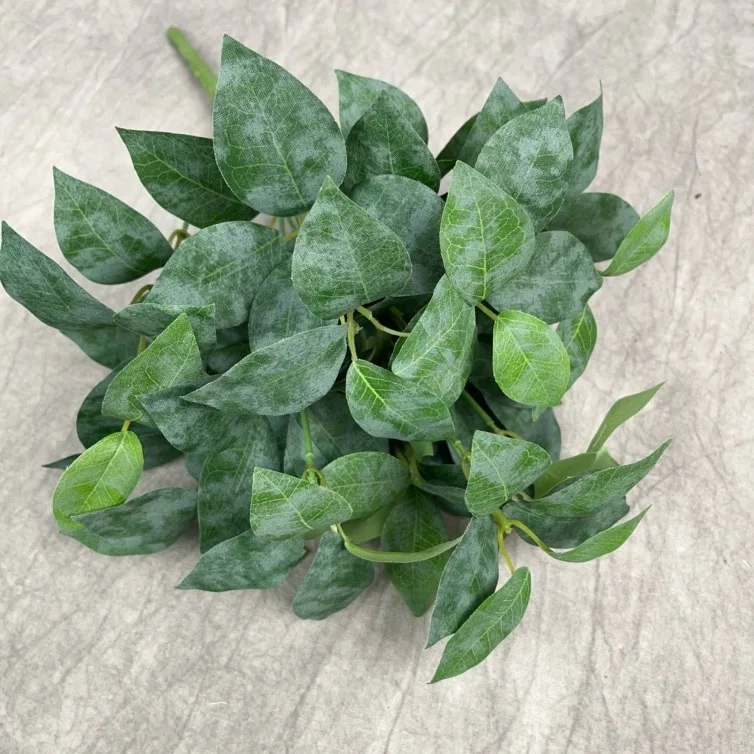 Factory wholesale simulated green plants home office decoration plant leaves environmentally friendly rubber artificial plants