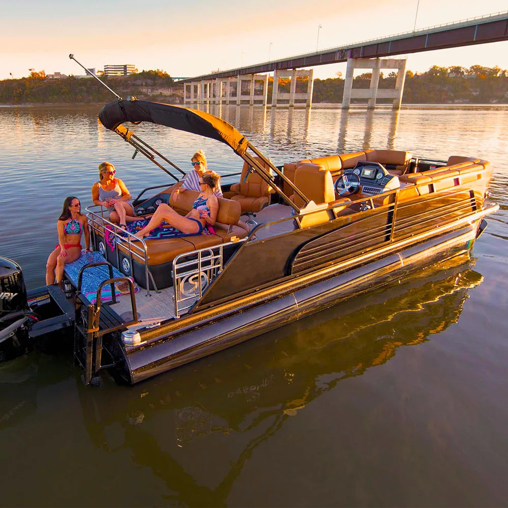 2024 Ecocamor New Yamaha Motor 25ft Aluminum Pontoon Boat FRP Yacht For Sale