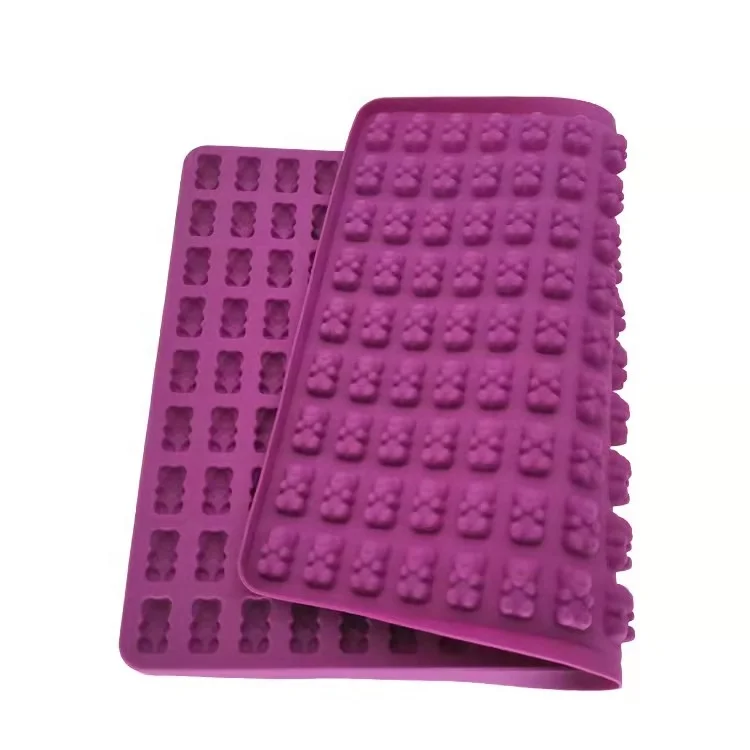 Food Grade Silicone Bear Gummy Molds Puppy Dog Treat Tray for Baking and Freezing Candy Chocolate Biscuit Ice Cube