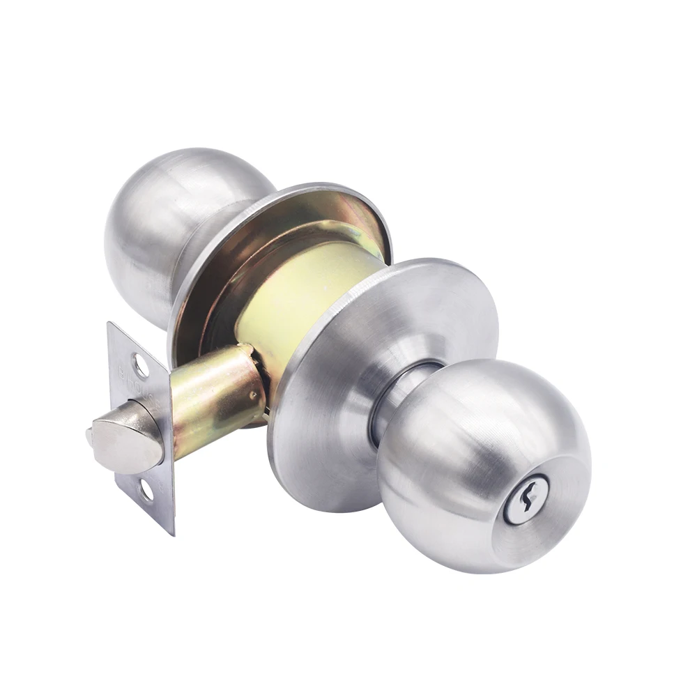 Safety Security Stainless Steel Aluminium Door Locks Factory Price Ball Cylinder Entrance Door Knob Lock