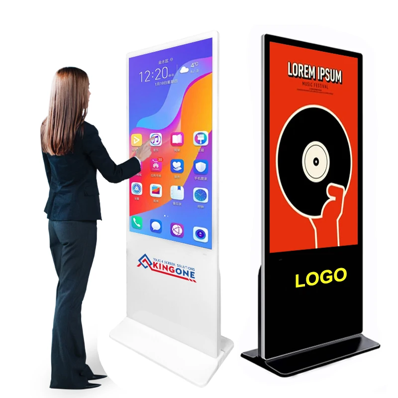 KINGOEN пользовательский комнатный напольный стенд интерактивный видео цифровой дисплей вертикальный ТВ рекламный аппарат ЖК сенсорный экран плеер