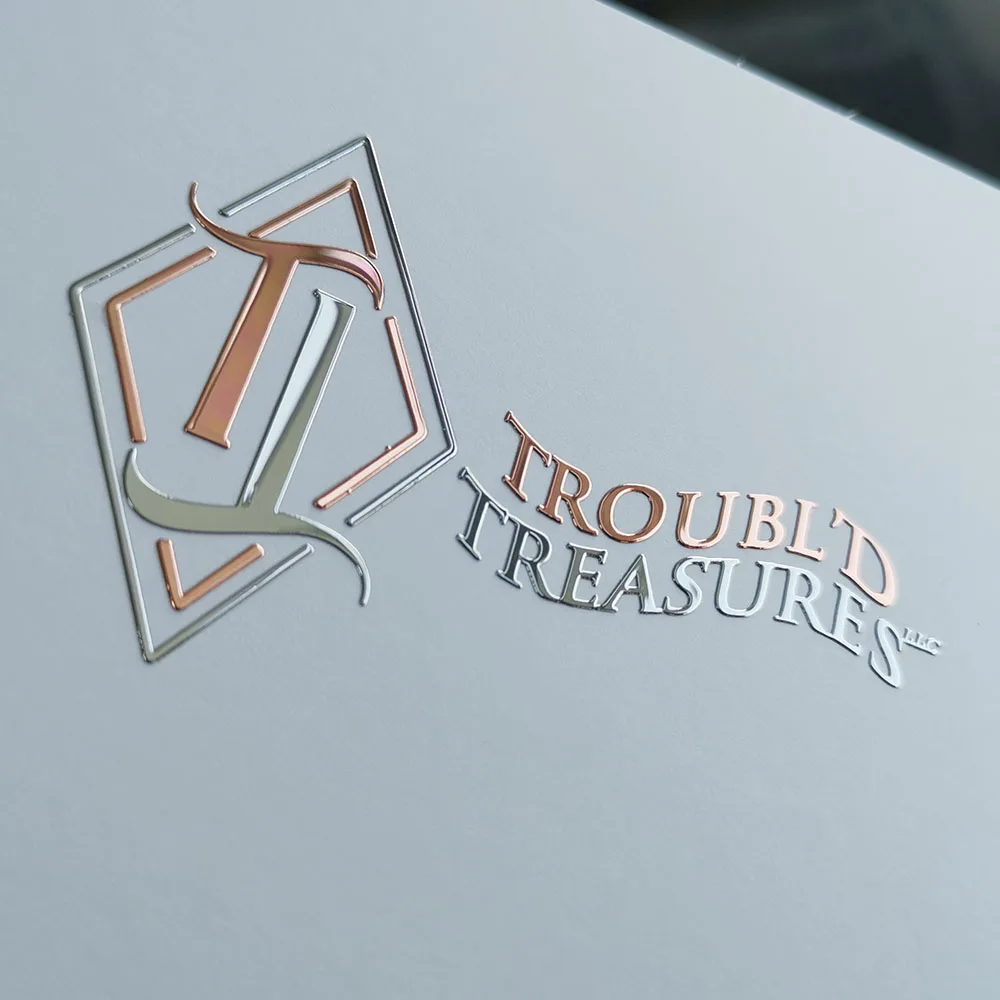 Customized Electroforming Logo Transfer Label Rose Shiny Gold Metallic Packaging Label Nickel Label Sticker
