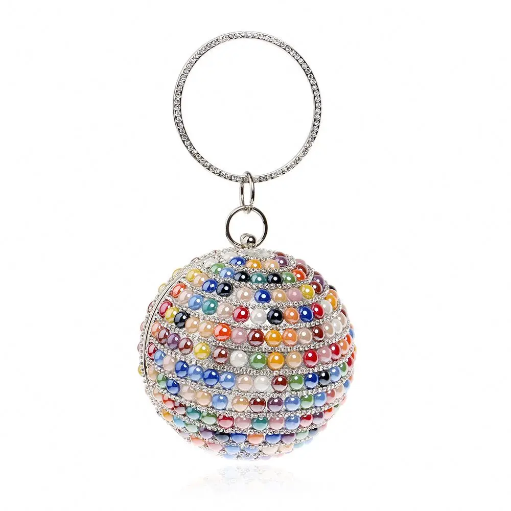 bling purses crossbody bag hot selling pink handbag ball purse wallet women square clutch bags