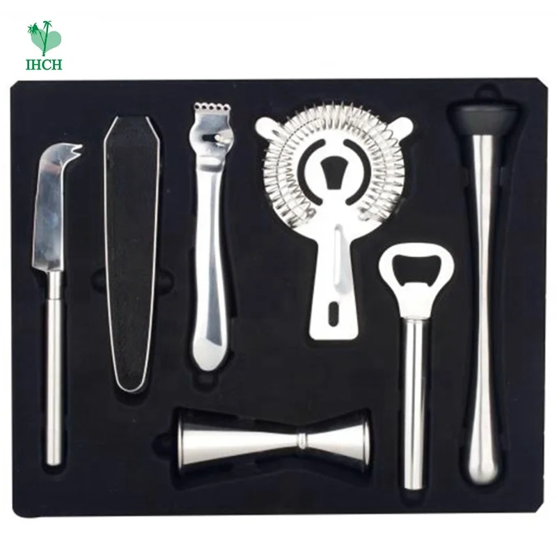 Набор барных инструментов, набор металлических инструментов на заказ для бара, Подарочный барный инструмент, барный инструмент, коктейльное оборудование, набор бармена