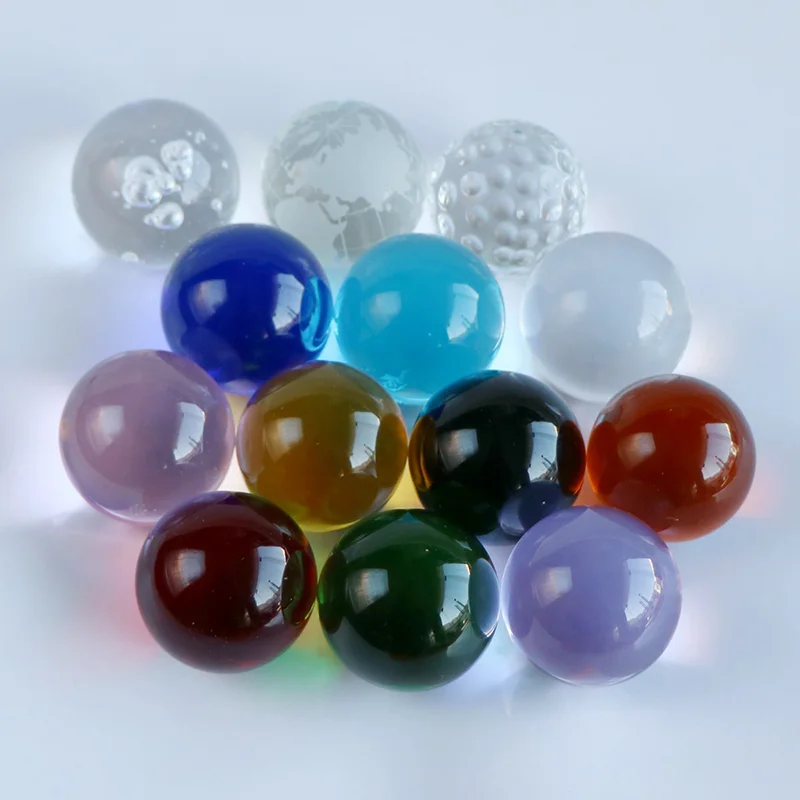 Different Sizes Plastic Ball With Hole Acrylic Solid Ball 38Mm Colorful  Pmma Ball