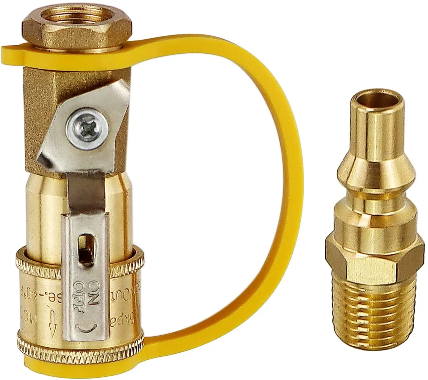 Быстроразъемный адаптер для пропанового шланга, пропана или природного газа 1/4 дюйма, быстроразъемный комплект для быстрого подключения или отсоединения, 1/4 в