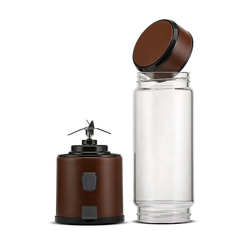 Rechargeable Portable Home Juice Cup Ice Crushing Stainless Steel Stand Mini Mixer Household Juicer Smoothie Maker Blender