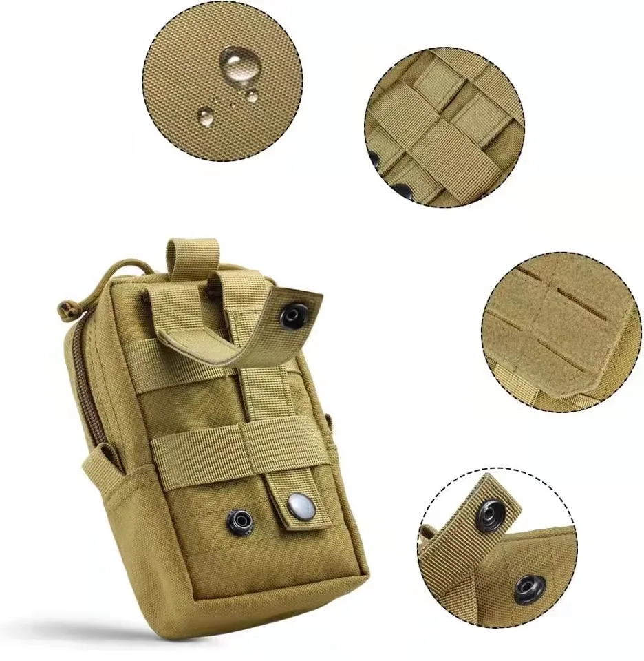 Water-resistant Small Molle Pouch Compact Tactical Gadget Gear Utility EDC Waist Pouch Bag
