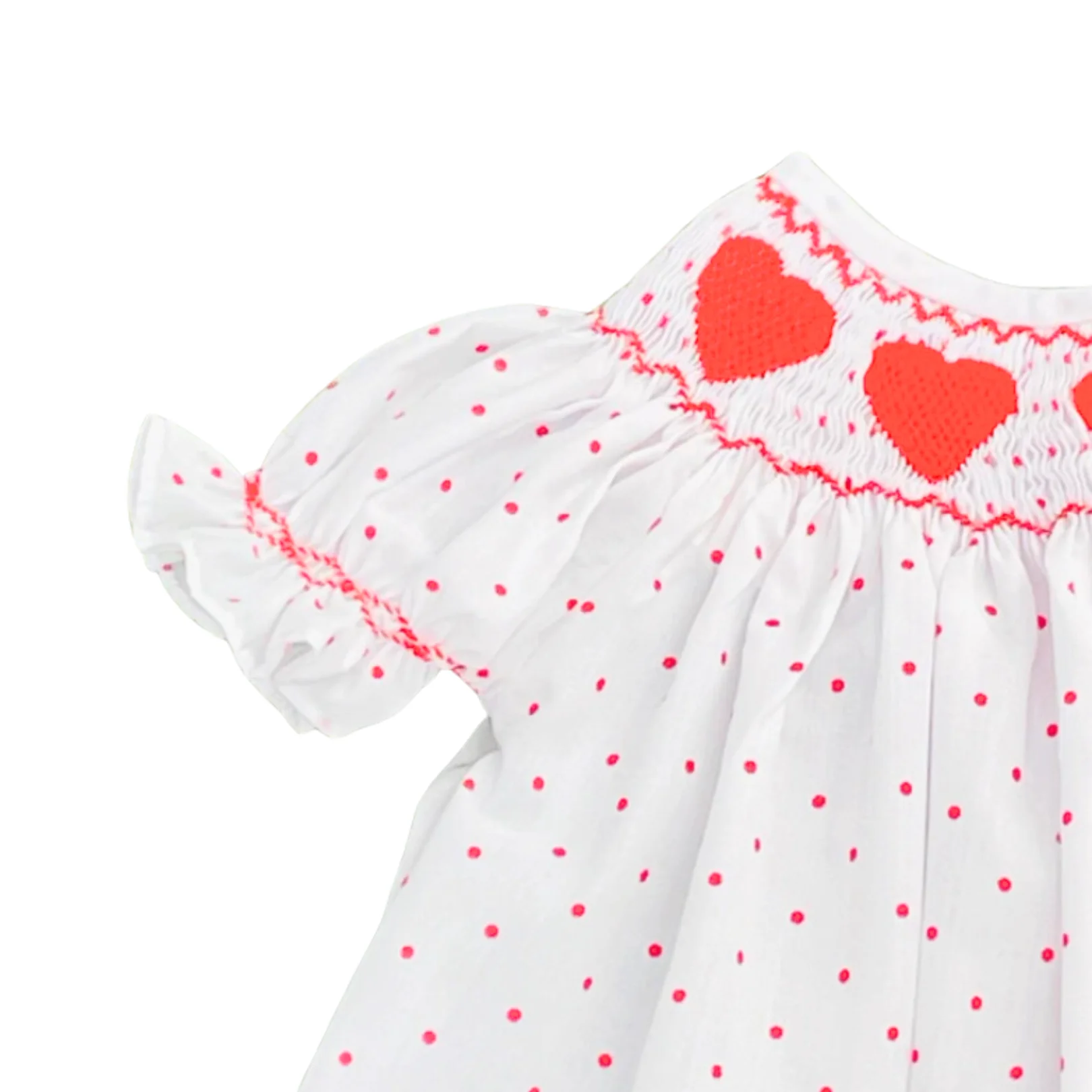 Hight Quality Low MOQ  Valentine 2024 Girl Smocked Dress Children Clothing 100% Cotton Custom Design Wholesale Made In Vietnam