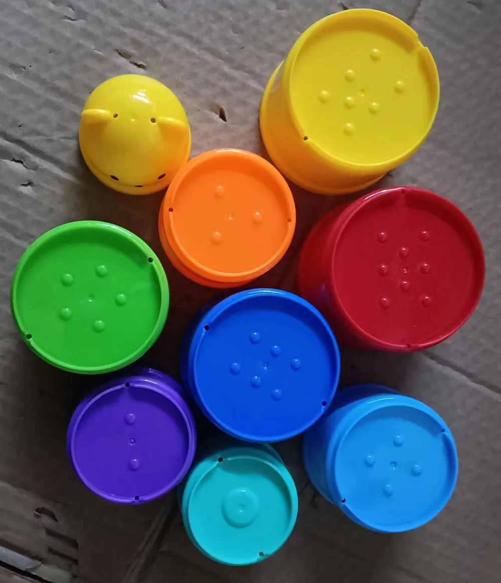 Baby Toys The First Years Stack Up Toy Star Plastic Kids Enamel Cup Bathing Sand Game Cupcake Tall Set Stacking Cups