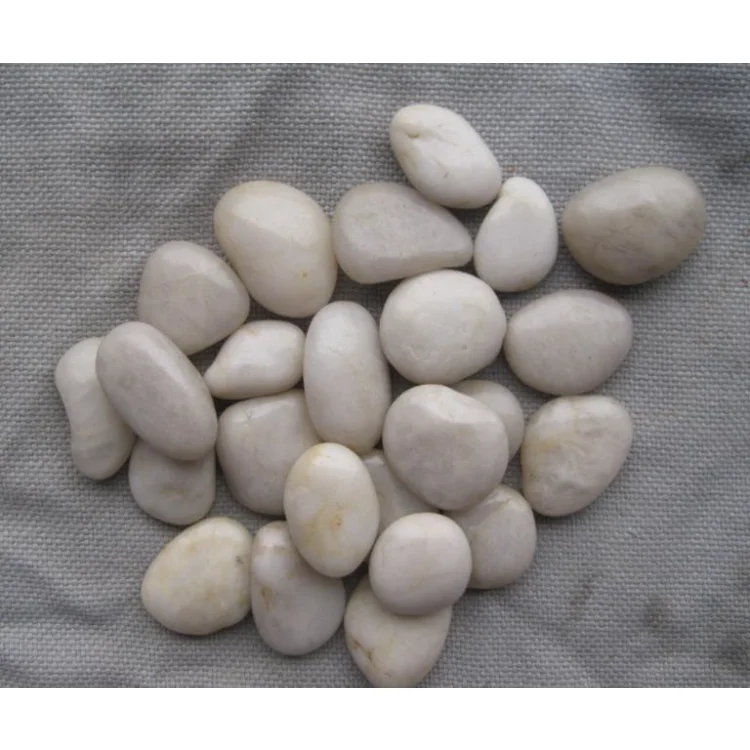 Advantage price pure white garden grave pebbles stones white