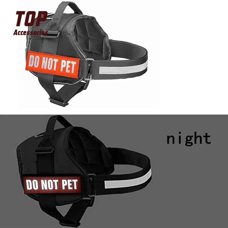 Reflective Hook and Loop Embroidery in Training Service Dog Patches Handmade Patches for Clothes Embroidered Fabric Cotton PVC