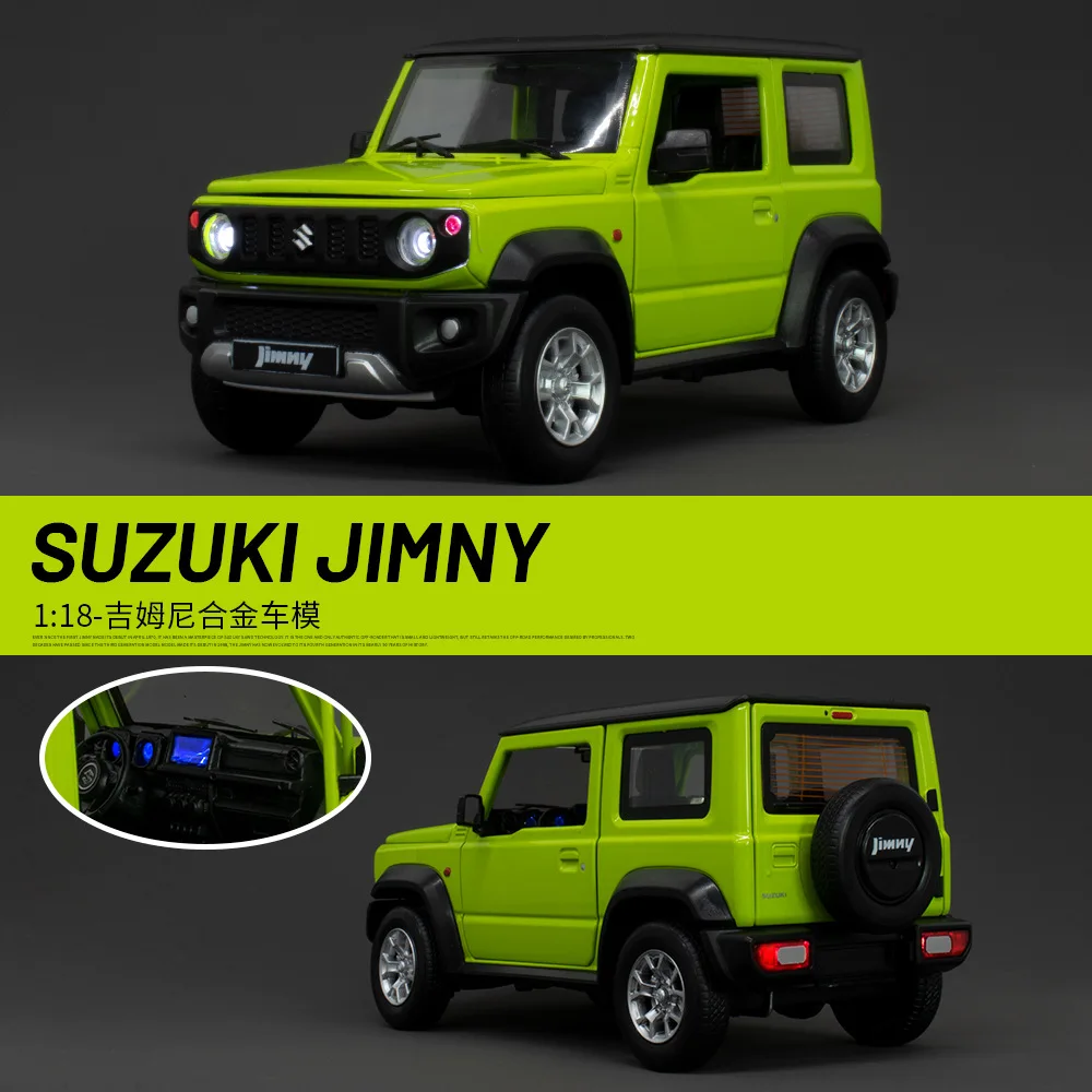 1/18 Suzuki Jimny Diecast Vehicles Alloy Car Toy Simulation Indoor Decoration Accessories