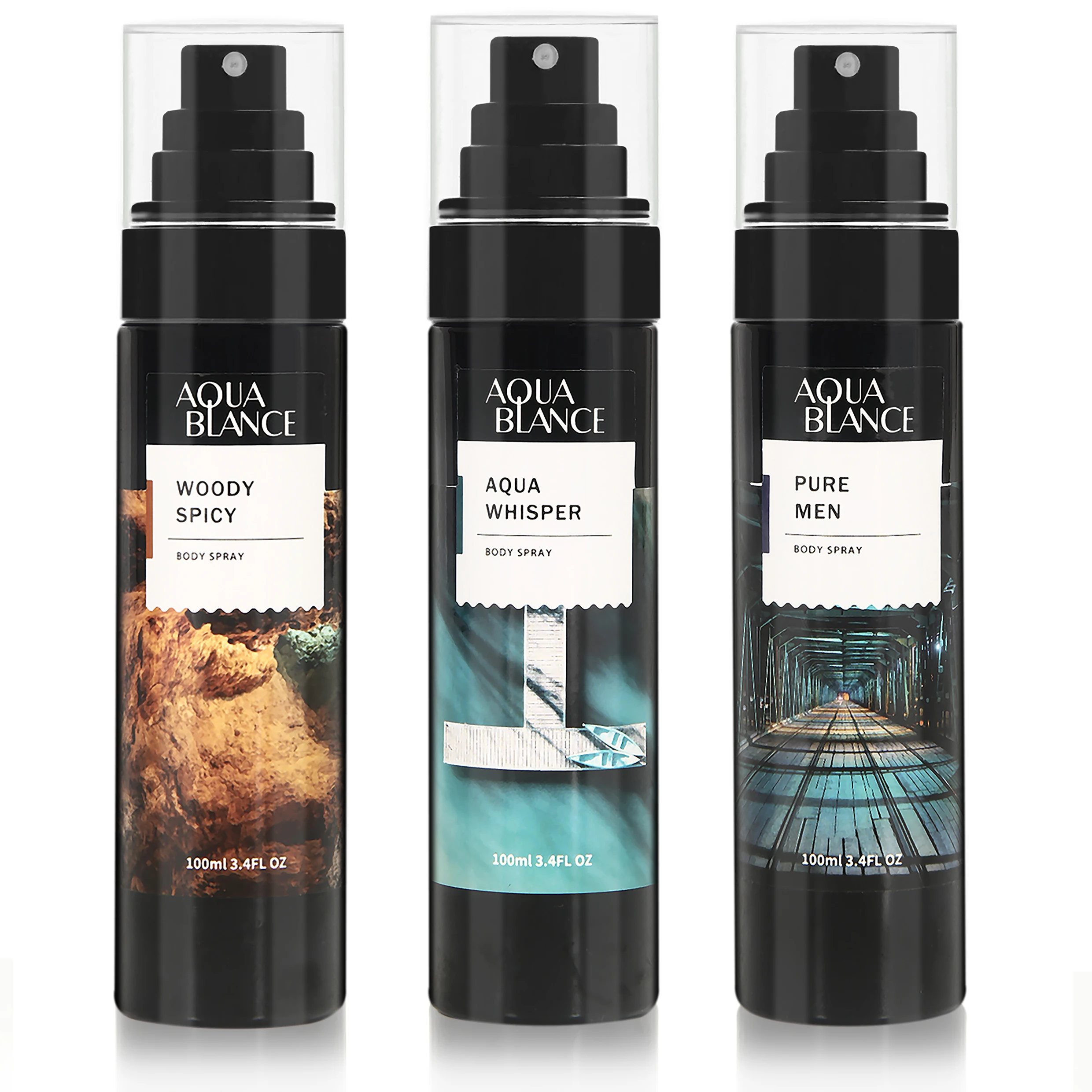 3PK Body Spray Classic Fragrance Perfume Body Mist Splash Set For Man