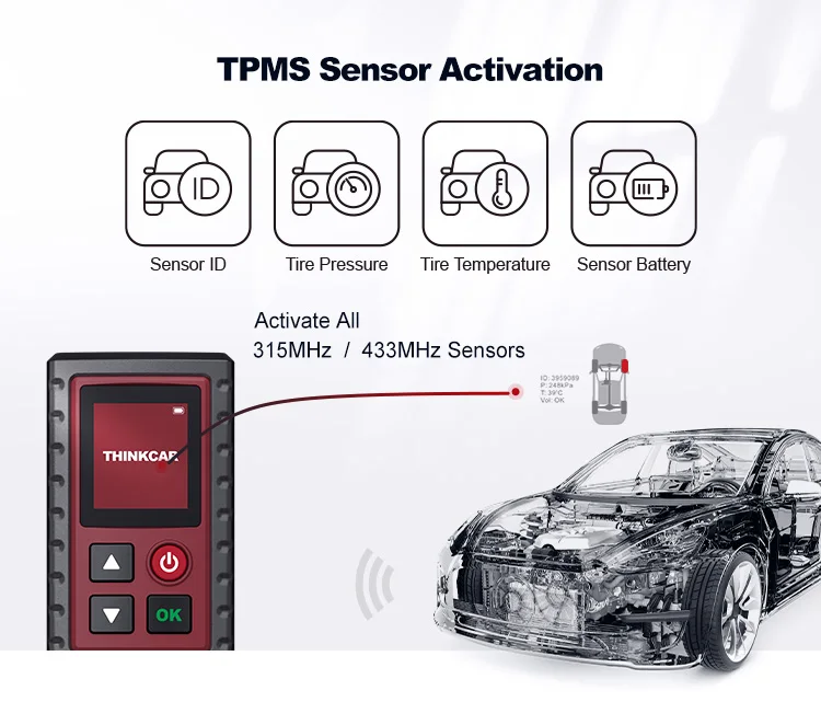 New Arrival T-Wand 200 THINKCAR G1 G2 tire pressure monitor system tool support THINKDIAG THINKDIAG2 THINKTOOL