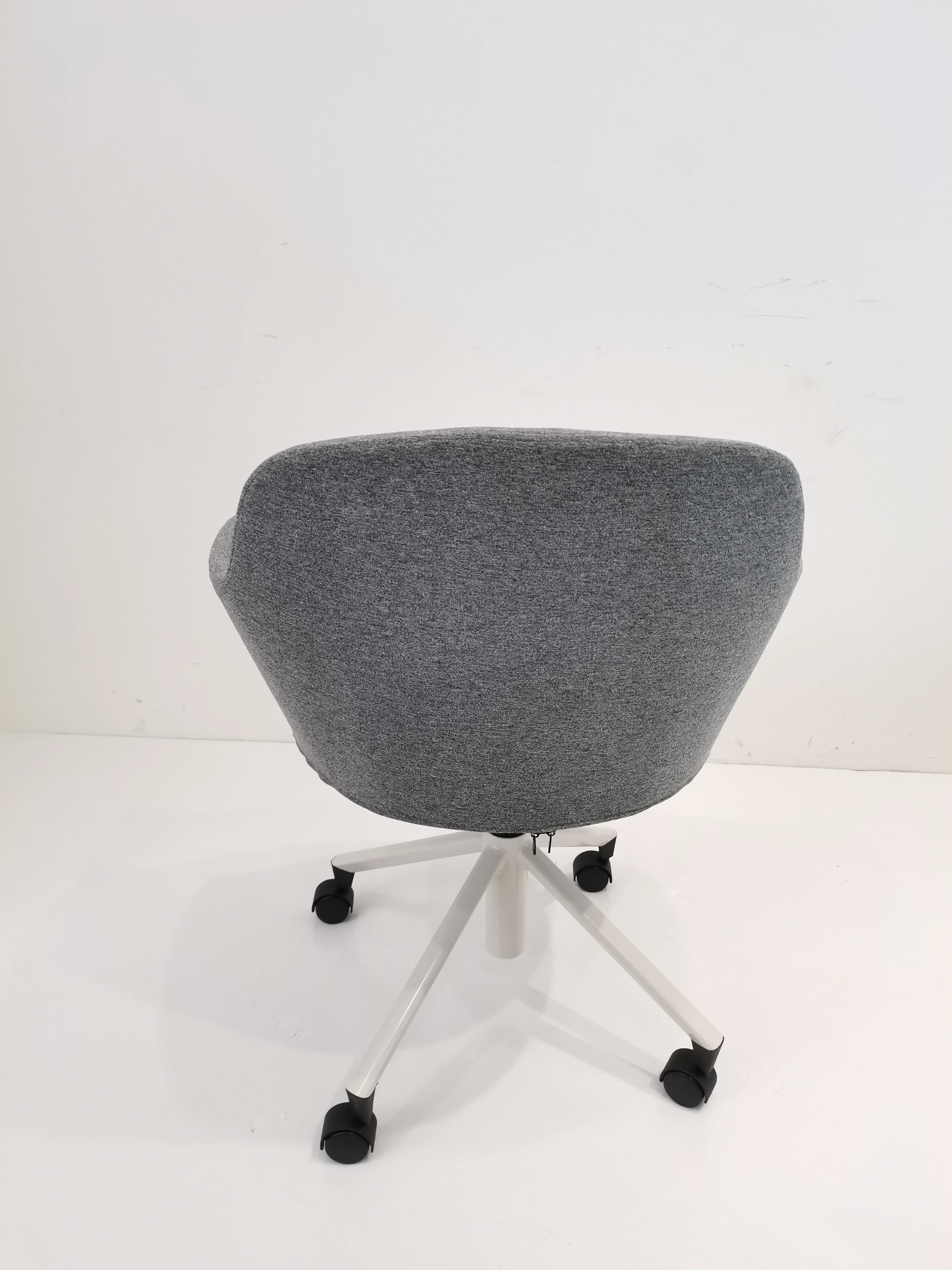 Modern office building hotel project low back fabric swivel reception chair