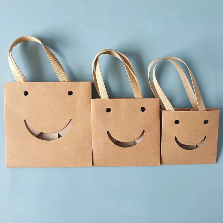 
Square Bottom Fancy Gift Tote Bag Rivet Window Craft Paper Bag With Flat Handle 