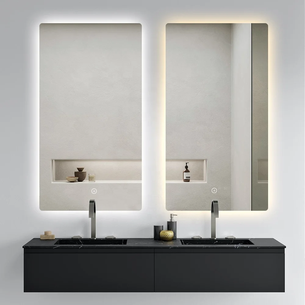 Environmental Defogger Dimmer LED Bathroom Smart Mirror with Touch Switch