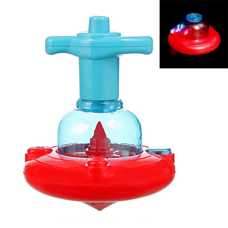  Plastic Kid Color Change LED Flashing Spinning Ball Music Toy