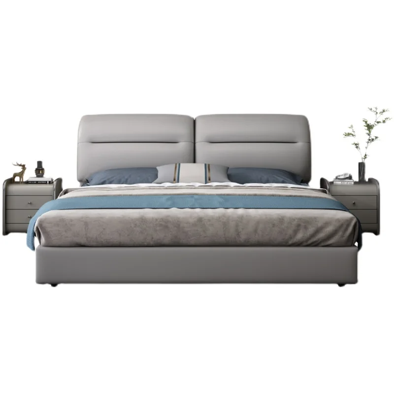 Высококачественный бутик хранения Современная спальня мягкая сумка Высокий Ящик Твердая деревянная кровать