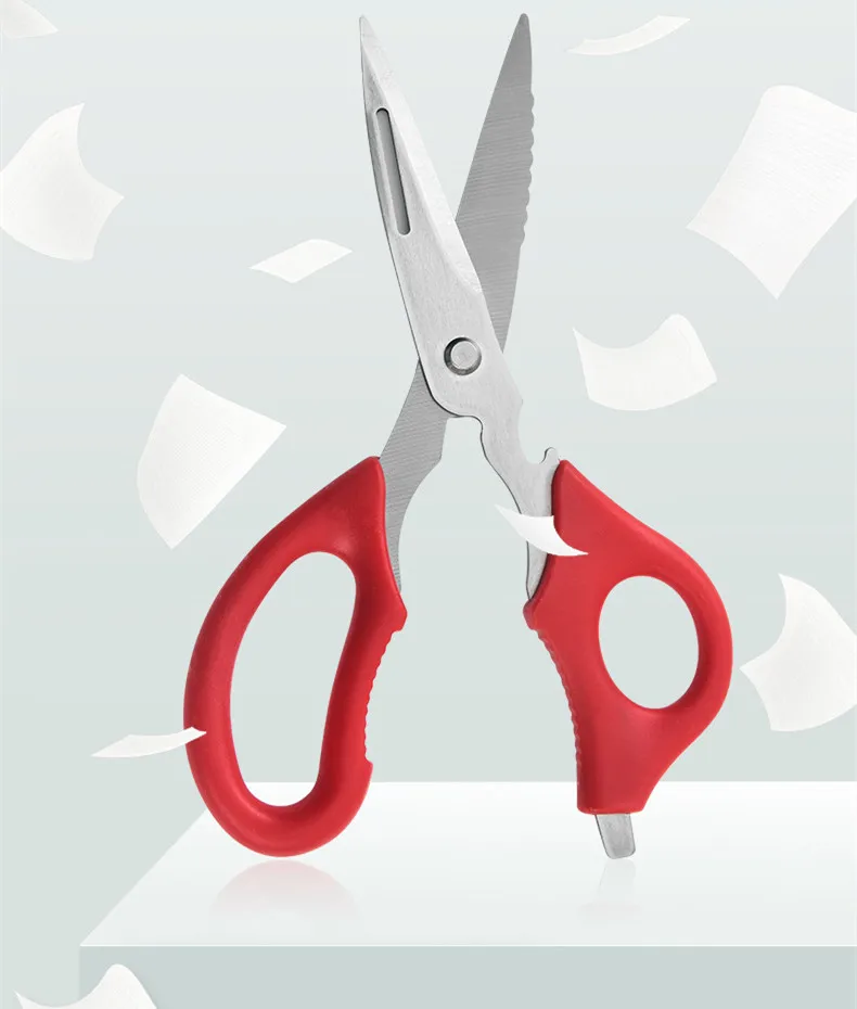 Multifunctional Kitchen Stainless Steel Scissors Fish Bone Chicken Vegetable Refrigerator Scissors Kitchen Utensils