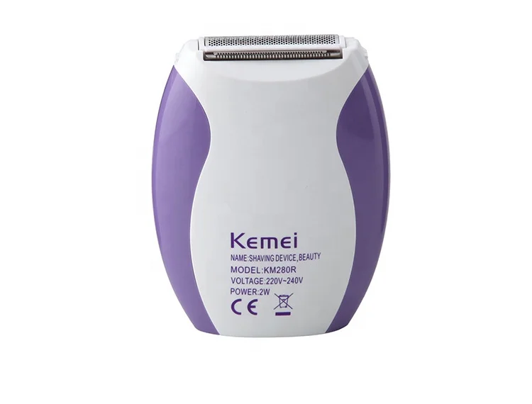 Professional Epilator Women Rechargeable Hair Machine Mini Painless Kemei Epilator km-280R Portable Ladies Shaver