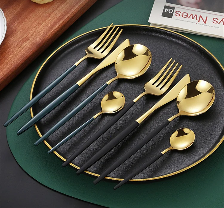 European Stainless Steel Tableware Set Knife Fork Spoon Western Cutlery Set