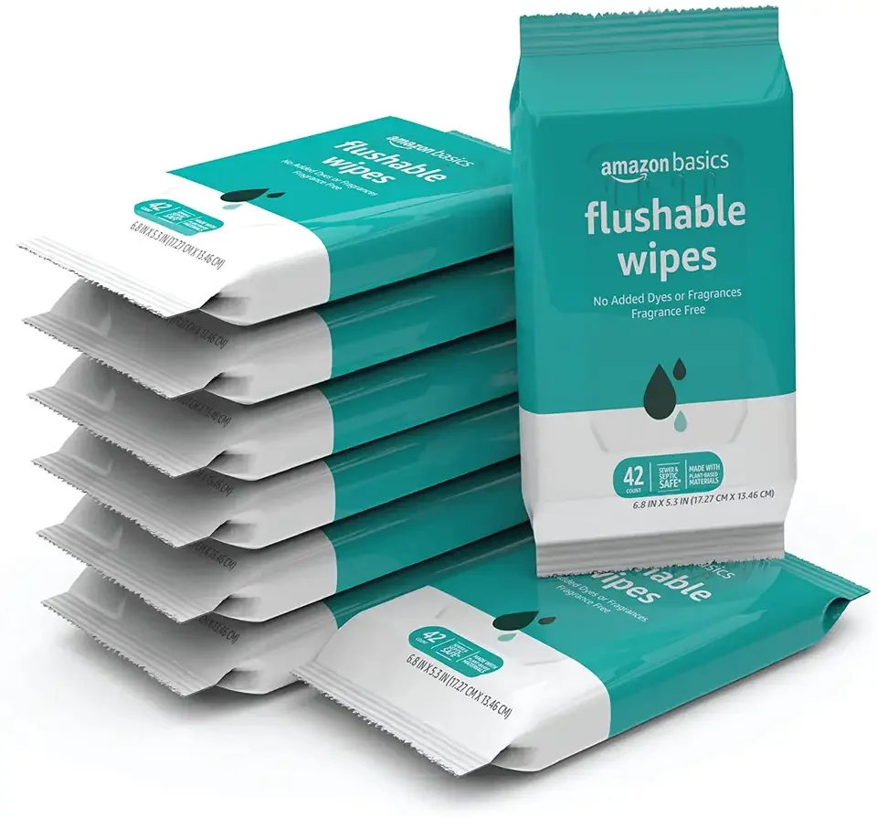 Alcohol Free flushable wipes disposable toilet wipes and baby wet wipes custom large size