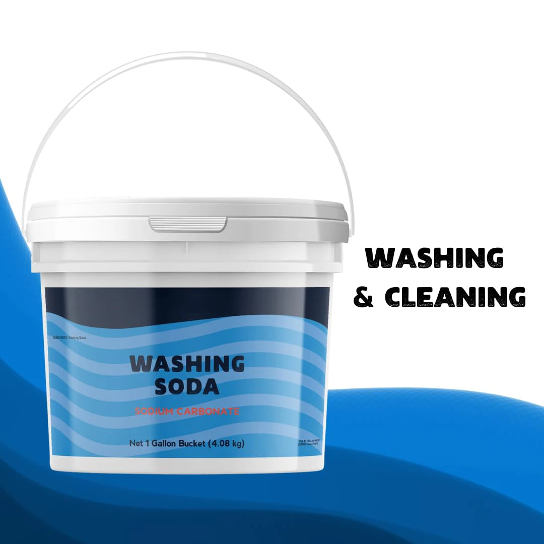 Washing Soda 1 Gallon Bucket Sodium Carbonate Soda Ash Laundry Additive Multipurpose Cleaner Washing powder Detergent