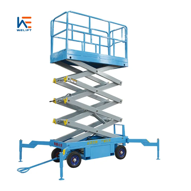 450 Kg 1000kg mobile trailer hydraulic lift scissor lifting platform 6 m 20m 25m