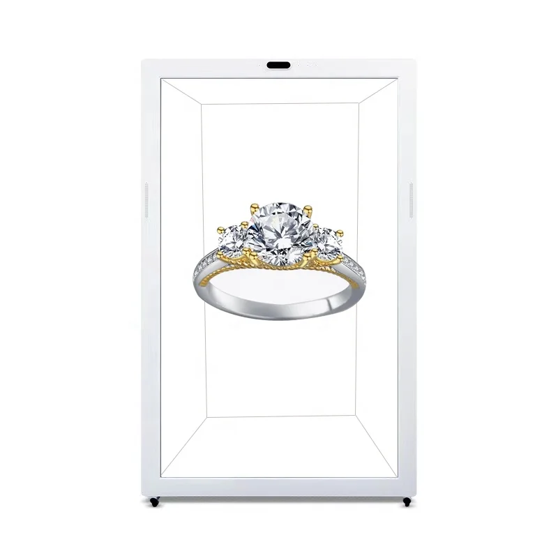 65 inch Transparent LCD Display Box with Interactive Touch Showcase 55 inches  Transparent advertising display screen