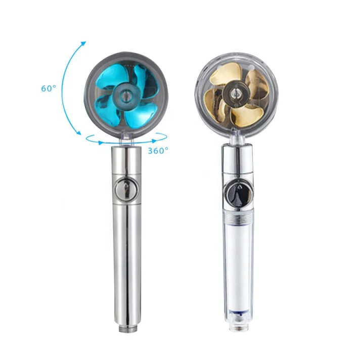 Новый стиль ванная комната спа Хром ABS ручной вращающийся на 360 градусов Съемный пропеллер насадка для душа