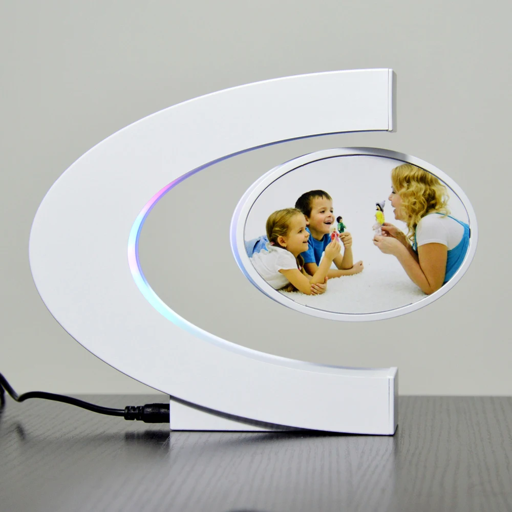 Novelty technology ABS Magnetic Floating picture frame levitating Plastic photo frames for home office decor gifts