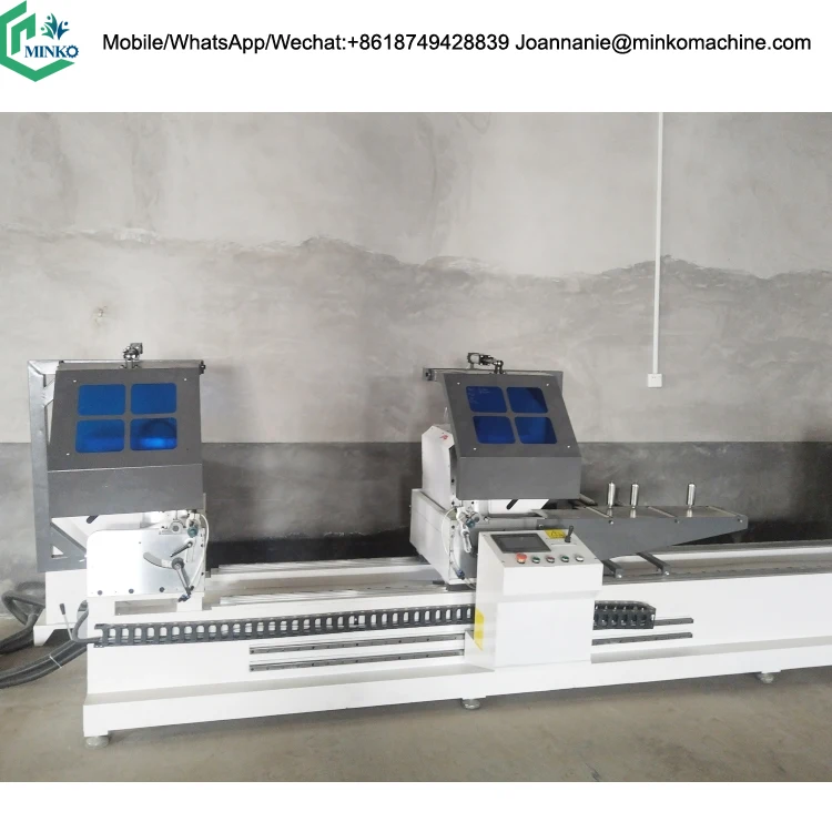 Automatic aluminum PVC profile CNC cutting center upvc window making machine 45 and 90 degree aluminum cutting machine