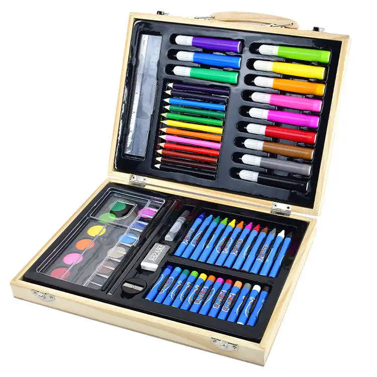 68 Pieces Wooden Pencil Art Set Drawing Kit  Pencils Art Supplies Set