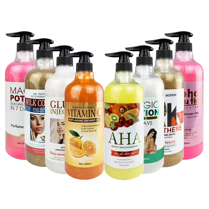 Own Brand Wholesale Cosmetics Body Wash Whitening Vitamin Deep Cleaning Exfoliating Moisturizing Body Wash