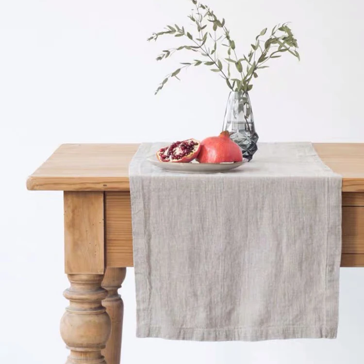 
pure french linen natural table linens tablecloth and napkins for wedding 