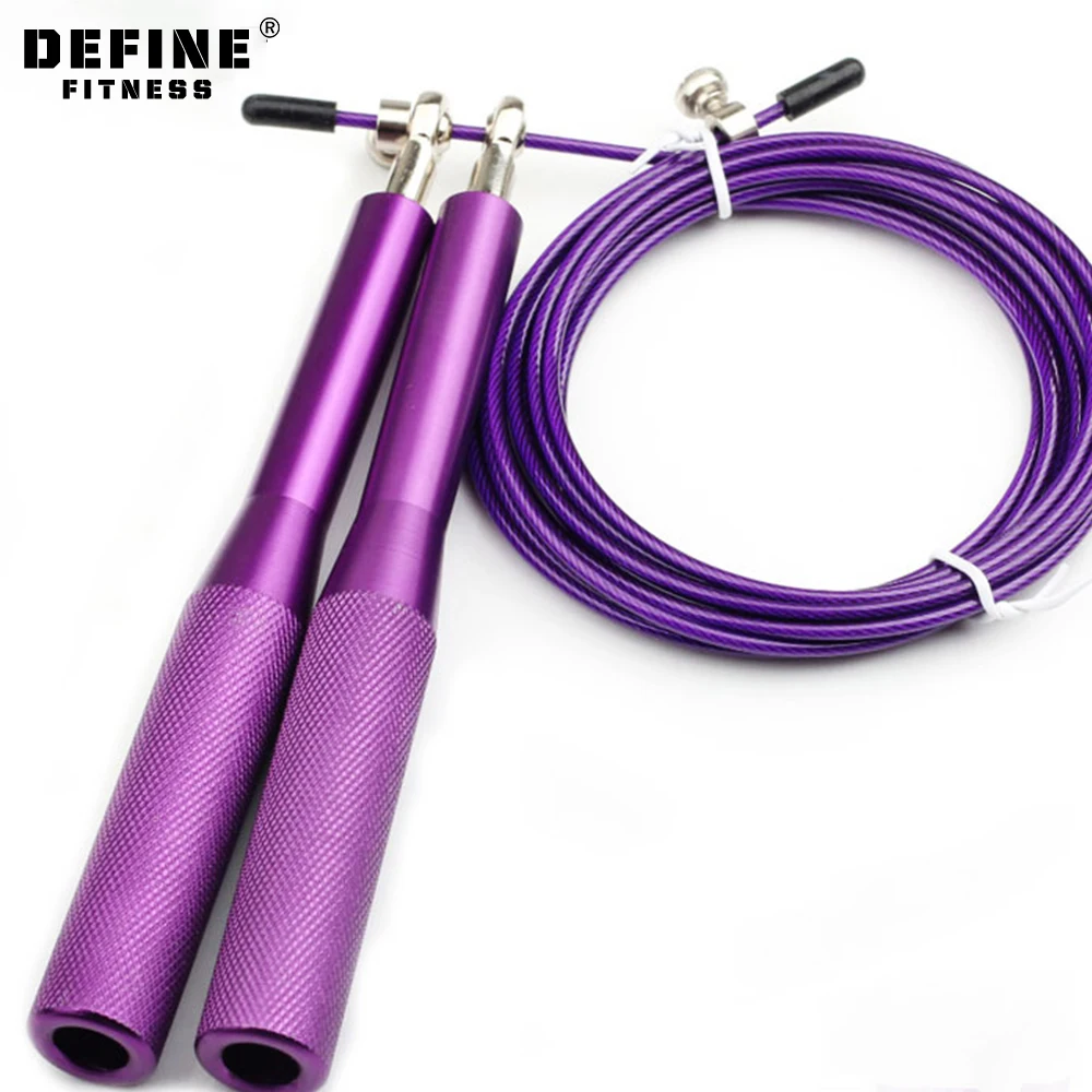 Customized Logo Print Skipping rope steel wire speed aluminum jump rope