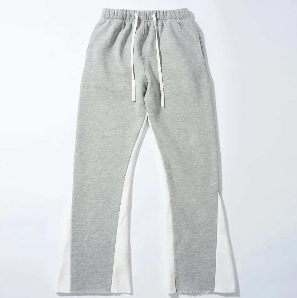 New Design Plus Size Baggy Grey Flare Men Pants Custom High Quality Baggy Grey Sweatpants