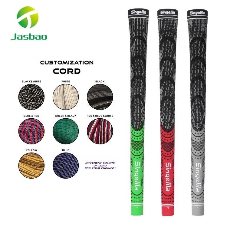 Factory Price Standard Midsize Wood Iron OEM Custom Logo Golf Rubber Cord Grip Golf Club Grips Golf Grip