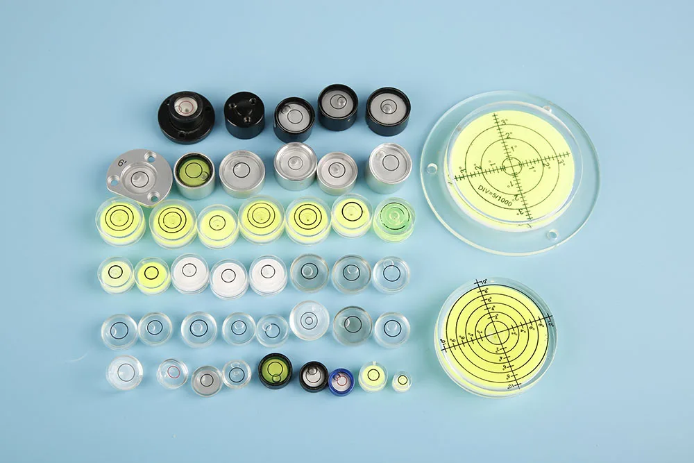 circular screw holes level vials level bubble metal level vials