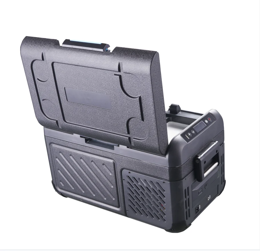 Factory direct sale 12v solar car fridge freezer and mini bar fridge car for truck and camping