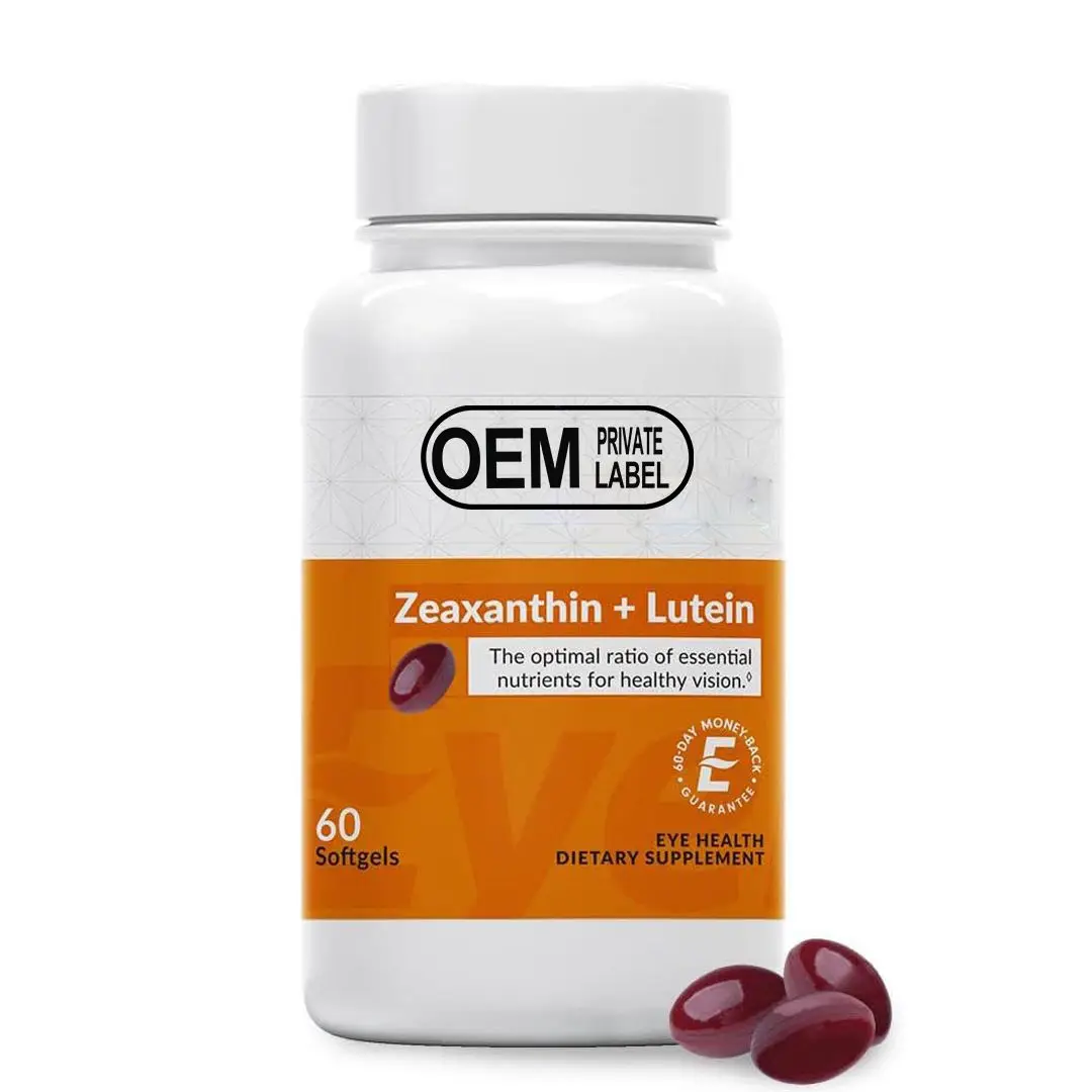 Фабрика OEM ODM Lutein Zeaxanthin 60 Softgels и капсулы для поддержки здоровья глаз